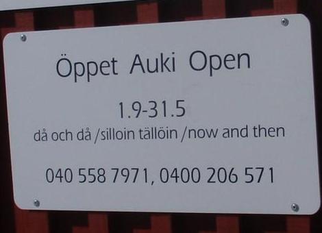 aukioloajat